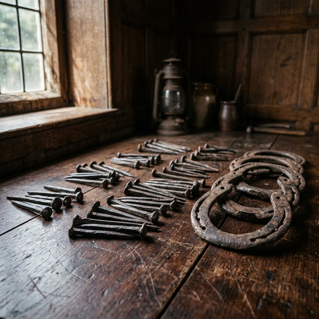 Ceremonial nails and horseshoes